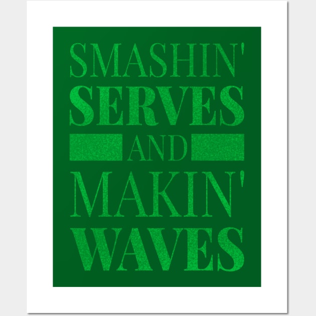 Smashing serves and making waves Wall Art by BAJAJU